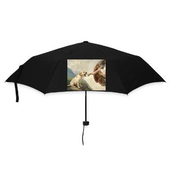 Mème de chien Dieu main Labrador Chiens - Parapluie standard - noir - Devant