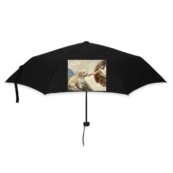 Dog God Hand Havanese Dogs meme - Umbrella (small) - black - Front