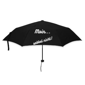 Heimatliebe Nord/ Moin - Regenschirm (klein) - Schwarz - Vorne