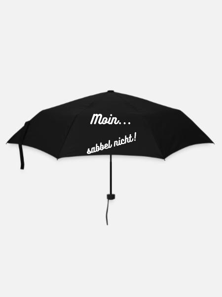 Heimatliebe Nord/ Moin - Regenschirm (klein) - Schwarz