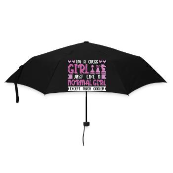 Chess Chess Player Chessboard - Umbrella (small) - black - Front