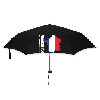 Frankreich Auswandern - Regenschirm (klein) - Schwarz - Vorne