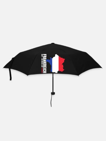 Frankreich Auswandern - Regenschirm (klein) - Schwarz