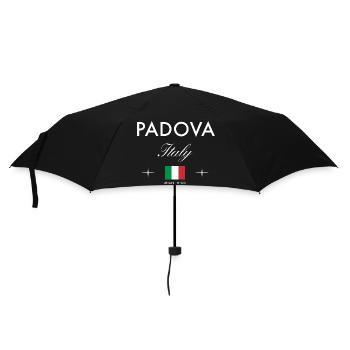 Padua Italien Koordinaten Reise Souvenir - Regenschirm (klein) - Schwarz - Vorne