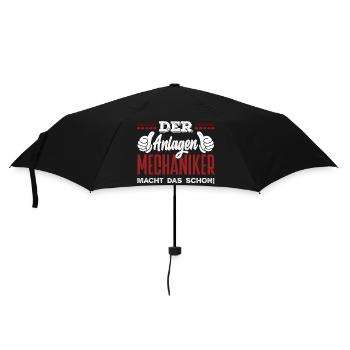 Anlagenmechaniker SHK Sanitär Heizung Handwerk - Regenschirm (klein) - Schwarz - Vorne