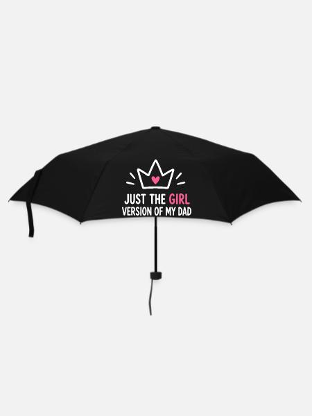 Mädchenversion von Dad Crown Tee - Regenschirm (klein) - Schwarz