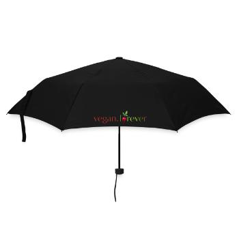 Veganer Rettich für immer - Regenschirm (klein) - Schwarz - Vorne