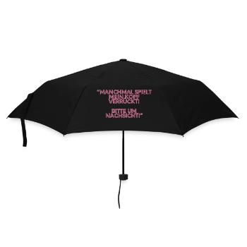 Parfois, ma tête devient folle 2 - Parapluie standard - noir - Devant