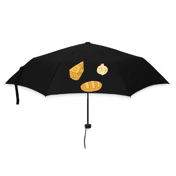 Fromage Pain Oignon Alimentaire Symbole - Parapluie standard - noir - Devant