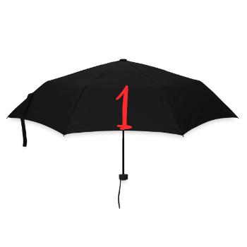 1. 1 AN. 1er ANNIVERSAIRE. ANNIVERSAIRE 1 AN. UN - Parapluie standard - noir - Devant