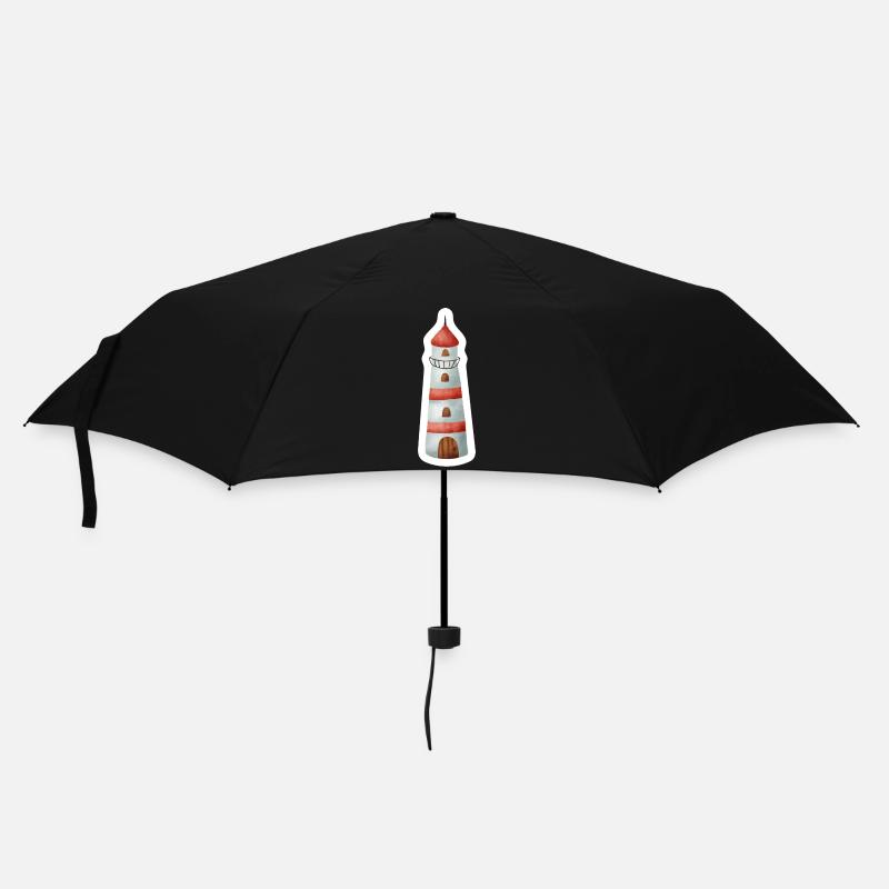 Leuchtturm - Regenschirm (klein) - Schwarz