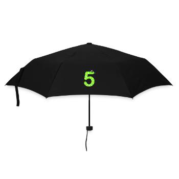 Zahl 5 Schlange Kinder - Regenschirm (klein) - Schwarz - Vorne