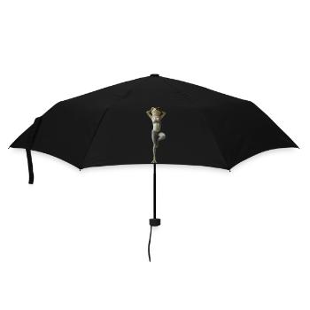 Frosch - Regenschirm (klein) - Schwarz - Vorne