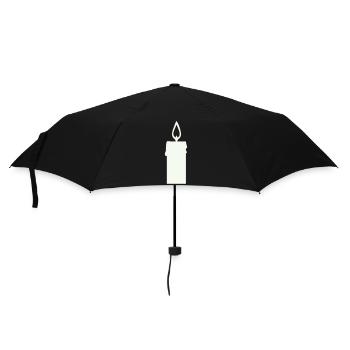Lichtsilhouette Kerze in Laterne - Regenschirm (klein) - Schwarz - Vorne