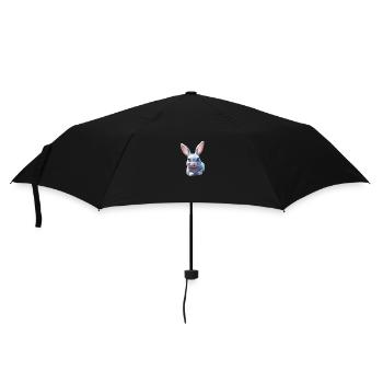 Funny Bunny - Regenschirm (klein) - Schwarz - Vorne