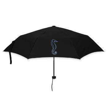 Seahorse marine animal - Umbrella (small) - black - Front