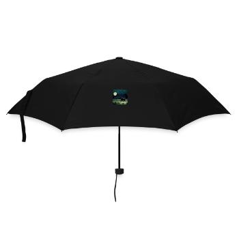 Une promenade éléphant dans la pleine lune - Parapluie standard - noir - Devant