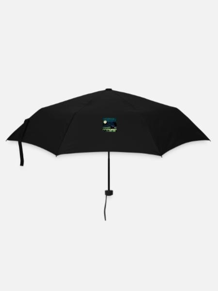 An elephant in the full moon walk - Umbrella (small) - black