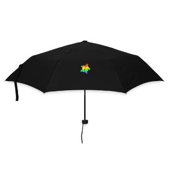 Regenbogen Geometrische Figuren Schildkröte - Regenschirm (klein) - Schwarz - Vorne