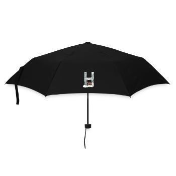 H – caractère décoratif – hiver - Parapluie standard - noir - Devant