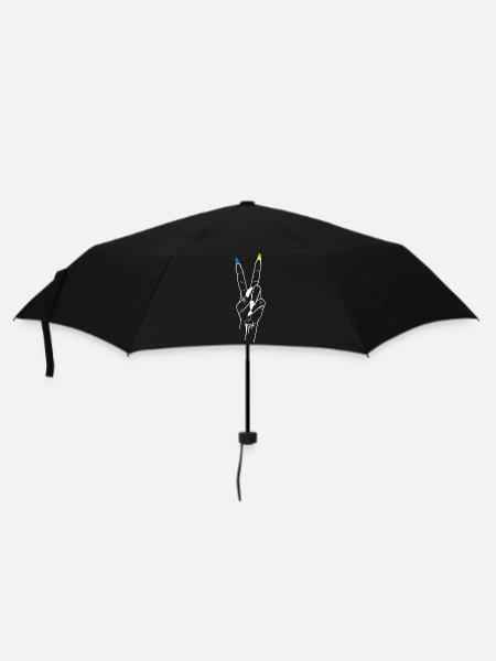 Frieden Ukraine Sieg - Regenschirm (klein) - Schwarz