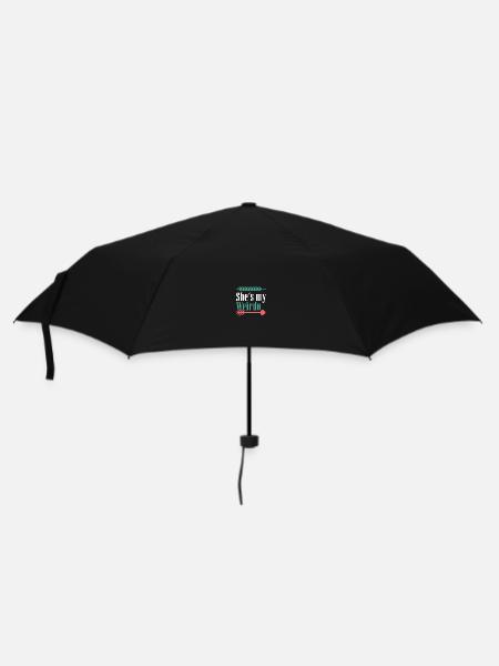 sie ist meine verrückte paare - Regenschirm (klein) - Schwarz