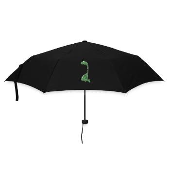 Dino 27 - Regenschirm (klein) - Schwarz - Vorne