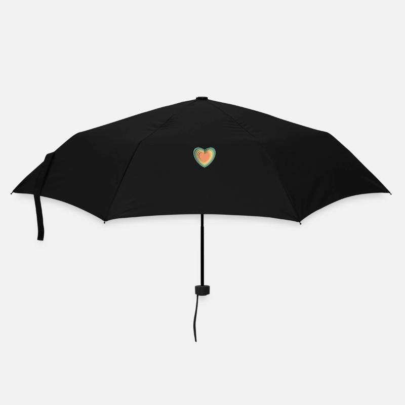 Paper Heart - Regenschirm (klein) - Schwarz
