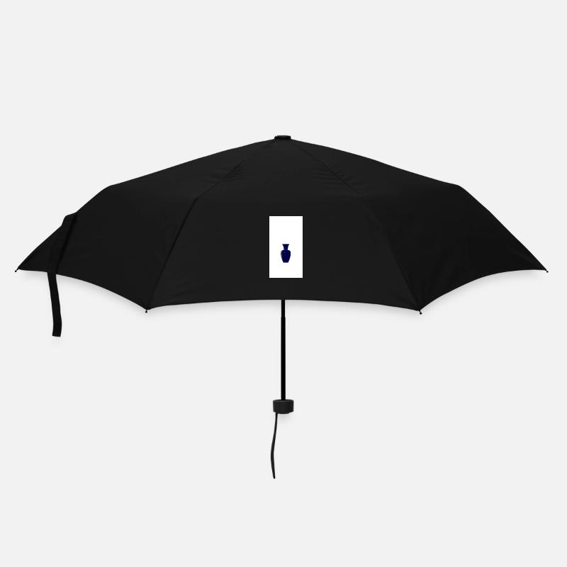 Mitternachtsblaue Vasen-Silhouette - Regenschirm (klein) - Schwarz