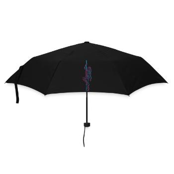 Pole Dance Line Art: Abstract Tattoo Woman - Umbrella (small) - black - Front