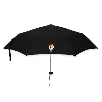 Indien Flagge Faust Hand Symbol - Regenschirm (klein) - Schwarz - Vorne