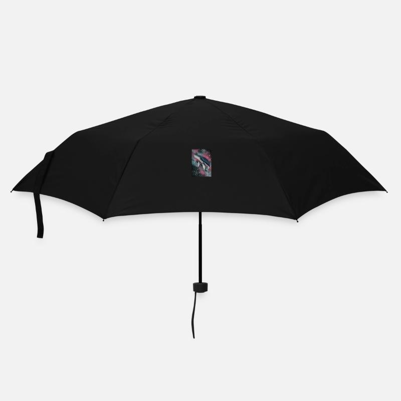 Flying Wale - Regenschirm (klein) - Schwarz