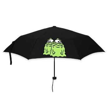 team 2 freunde paar glibber schleim ekelig schleim - Regenschirm (klein) - Schwarz - Vorne