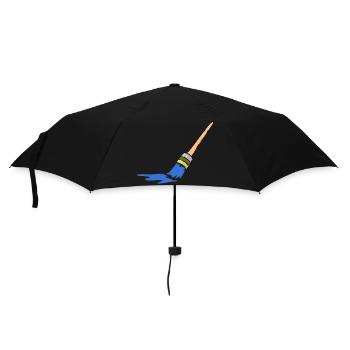 Abstract brush art for creative minds - Umbrella (small) - black - Front