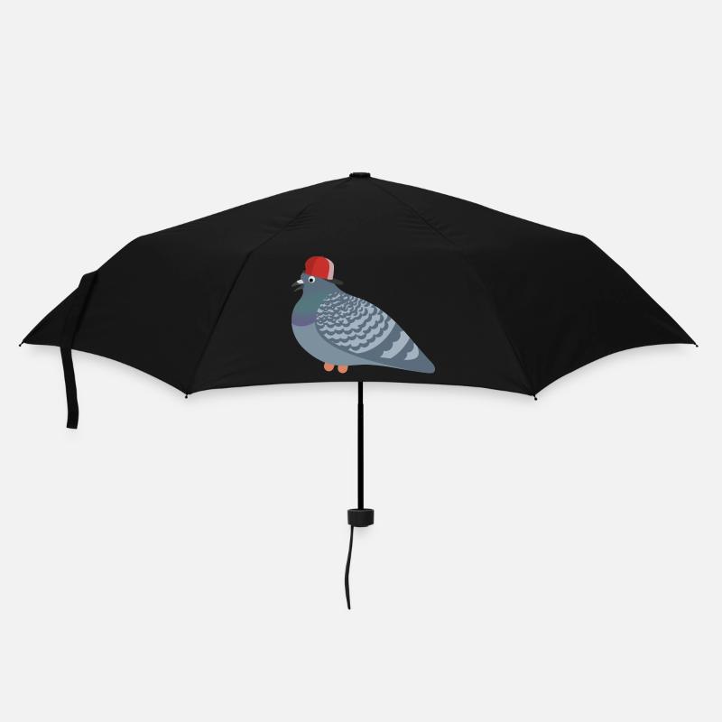 Cool Pigeon Friend - Regenschirm (klein) - Schwarz