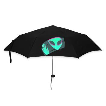 Alien - Regenschirm (klein) - Schwarz - Vorne