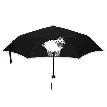 cute sheep motif - Umbrella (small) - black - Front