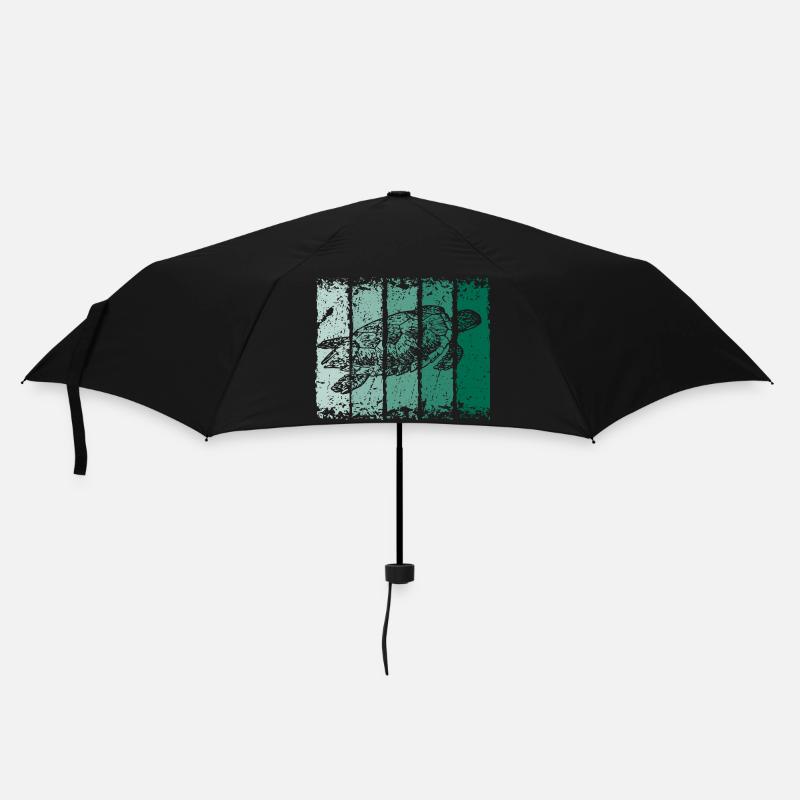 Schildkröte - Regenschirm (klein) - Schwarz