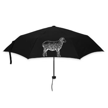 Schaf vintage retro für Landwirt Bauer Schafhirte - Regenschirm (klein) - Schwarz - Vorne