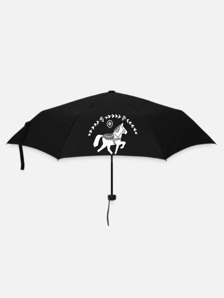 Islandpferd Dalapferd Tölt Schwedenstyle - Regenschirm (klein) - Schwarz