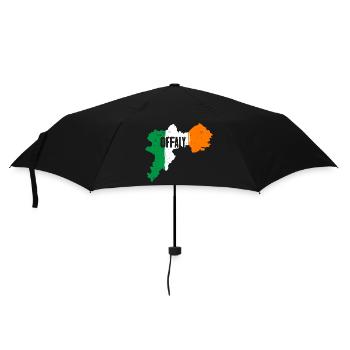 Offaly Ireland Flag | County Outline Map - Umbrella (small) - black - Front