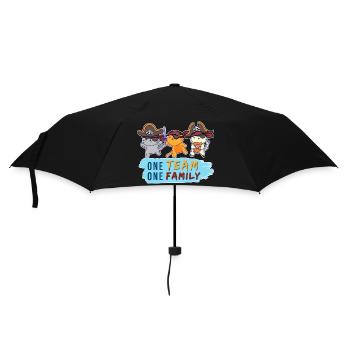 équipe famille chat pirate enterrement de vie de jeune fille motard - Parapluie standard - noir - Devant