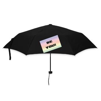 BE YOU - Regenschirm (klein) - Schwarz - Vorne
