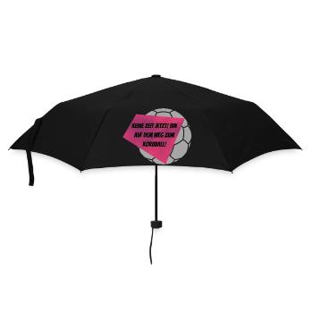 Keine Zeit jetzt! Bin auf dem Weg zum Korbball - Regenschirm (klein) - Schwarz - Vorne