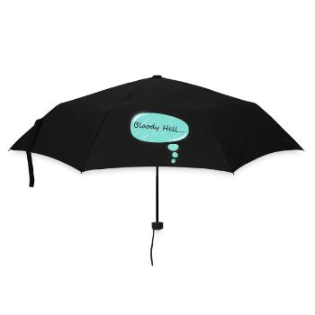 bloody hell .... sprechblase - Regenschirm (klein) - Schwarz - Vorne