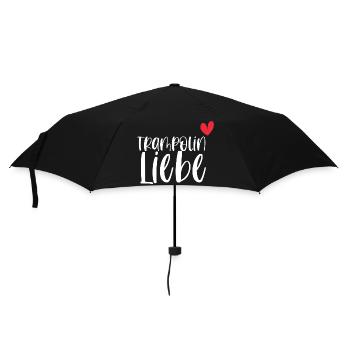 Trampolin Liebe Springen Hobby Geschenk - Regenschirm (klein) - Schwarz - Vorne