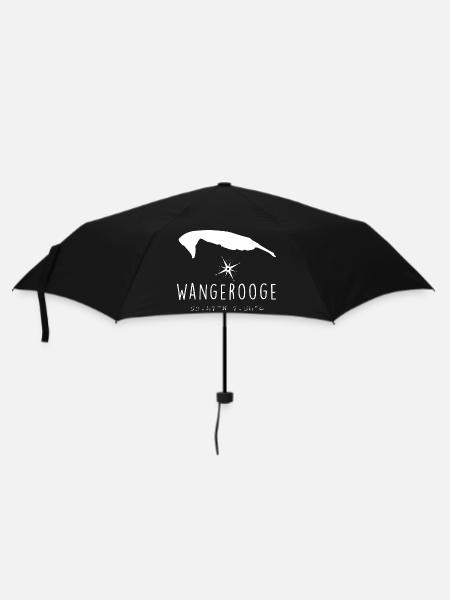 Wangerooge Herzschlag Nordsee Geschenk - Regenschirm (klein) - Schwarz
