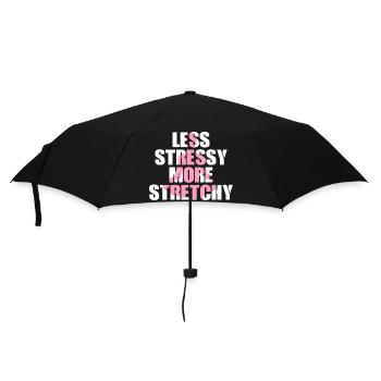 Less Stressy More Stretchy Meditation Yoga - Regenschirm (klein) - Schwarz - Vorne