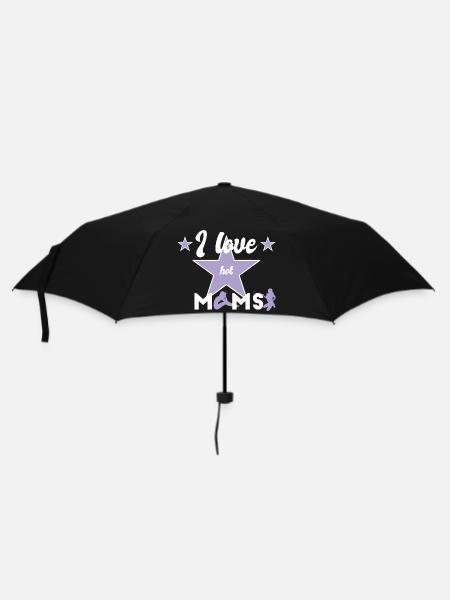 Hot Moms - I Love - Regenschirm (klein) - Schwarz