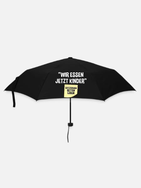 Wir Essen Jetzt Kinder - Regenschirm (klein) - Schwarz